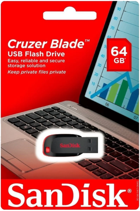 SanDisk USB -muistikortti 2.0 Blade 64 Gt