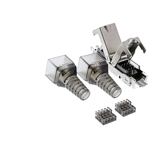 InLine® Kabelverbinder Cat.6A, geschirmt, schmale Ausführung