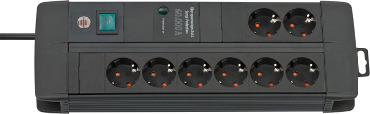 Brennenstuhl Premium-Line PDU 16A met 8x Type F stopcontacten met overspanningsbeveiliging