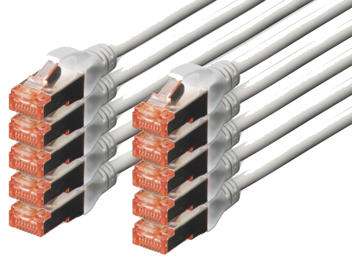 DIGITUS Patchkabel Kat. 6, S/FTP, 5,0 m, schwarz, Set