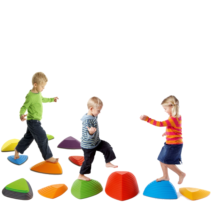Gonge Balancierset Hügelkuppen, Flusssteine u. federnder Stein, 12teilig