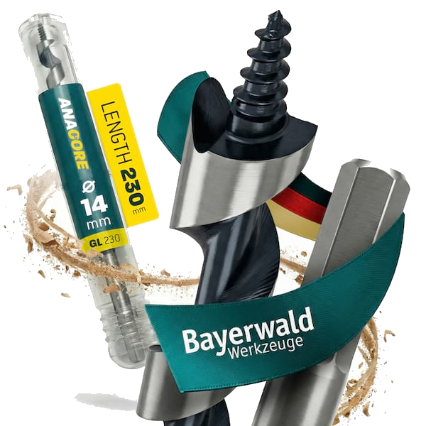Ø 14 mm 230 mm Länge Bayerwald ANACORE HCS Schlangenbohrer