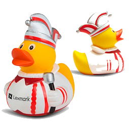 Schnabels® Bade-Ente Karnevalsprinz, gelb/weiß