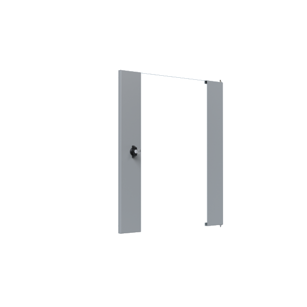 Glastür für 19" X-Rack Wandgehäuse, 15HE grau RAL7035 3/3