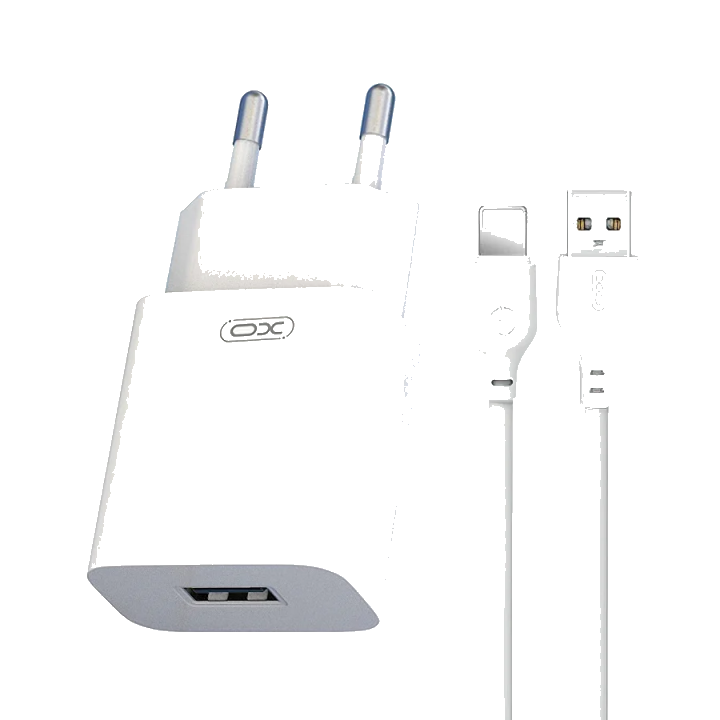 Netzladegerät mit Lightning-Kabel XO Design L99, 12W, 2.4A, 1 x USB-A, Weiß