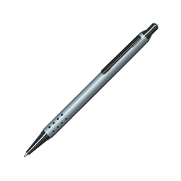 PENKO® Metall-Kugelschreiber Lipari Soft Gun, blaue Mine, silber