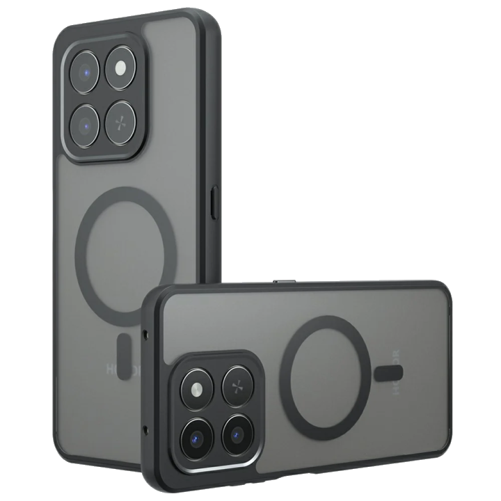 MagSafe Hülle für Honor 400 Smart 4G / X7d 4G / 400 Smart 5G, Techsuit, PureFrost, Satinschwarz