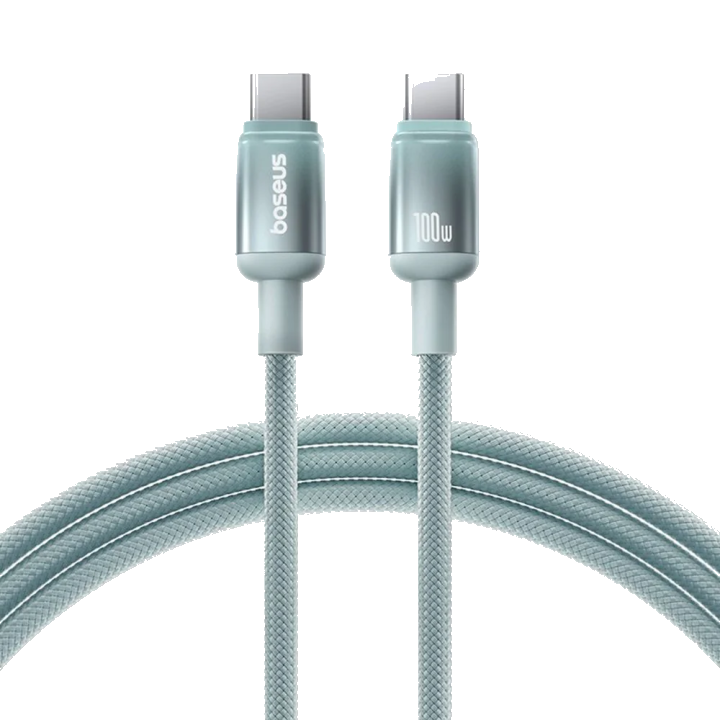 USB-C Daten- und Ladekabel - USB-C Baseus Discolor, 100W, 2m, Blau Grün E0420701