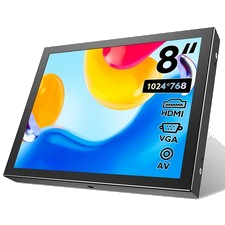 Eyoyo Kleiner 8-Zoll-Monitor 5V 2A USB Powered HDMI/VGA/AV Computer CCTV-Display