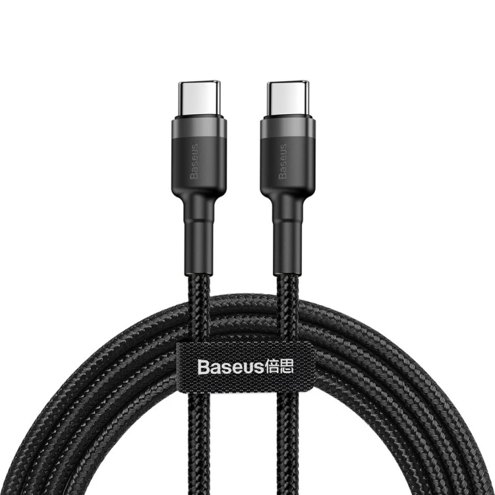 Baseus Cafule USB-C auf USB-C Kabel 60W 1m | Schwarz | Nylon