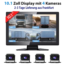 Rückfahrkamera Mit 4 X HD Rückfahrkamera + 10.1" Split Monitor Für KFW LKW BUS