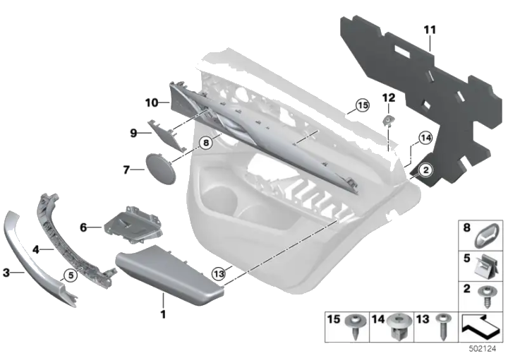 BMW Blende Hochtonlautsprecher hinten rechts F97 F98 G01 G02 5141