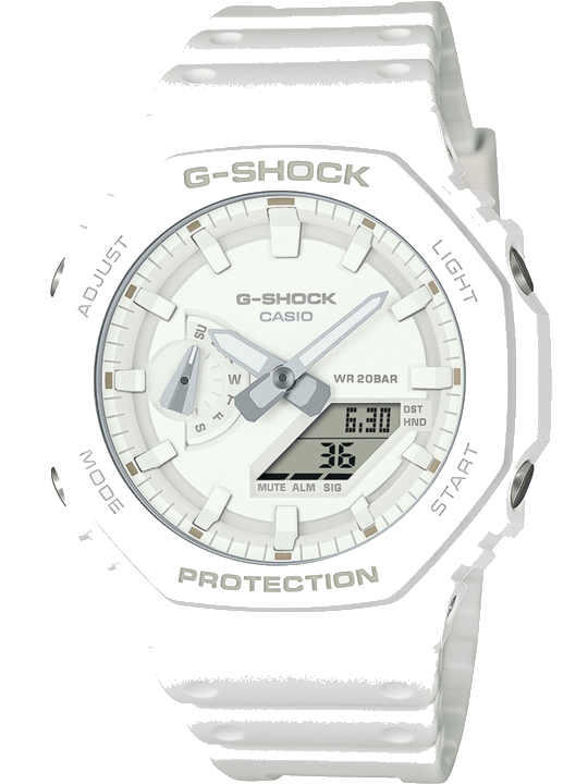 CASIO G-SHOCK Chronograph GA-2100-7A7ER, Quarzuhr,Armbanduhr,Herrenuhr,digital, bis 20bar wasserd.Resinbarmband