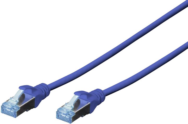 DIGITUS Patchkabel RJ45 SF/UTP Cat5e 1.00m blau Hebelschutz Polybeutel