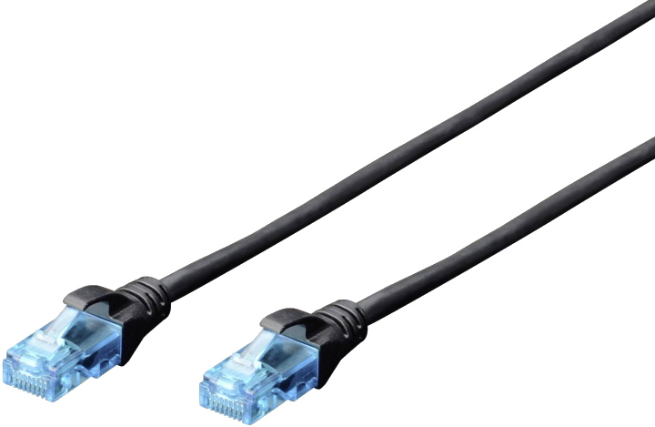 Digitus Patch-Kabel RJ-45 (M) zu RJ-45 (M) 1 m CCA U/UTP Cat 5e schwarz (DK-1512-010/BL)