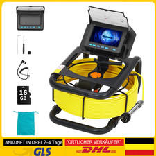 Rohrkamera Kanalkamera 30m Inspektionskamera 1200P 4.3" Display 6 LED-16GB TF