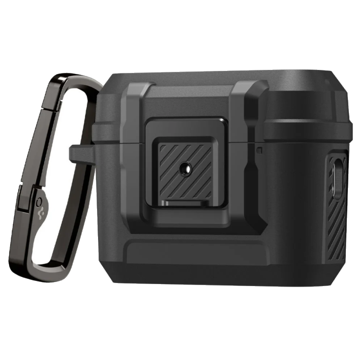 Spigen Lock Fit Hülle für Apple AirPods Pro 3, Mattschwarz ACS09825