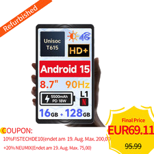 BNCF 8,7" Tablet Unisoc T615 8 Kerne HD IPS 800x1340 16GB+128GB 4G WiFi 5500mAh