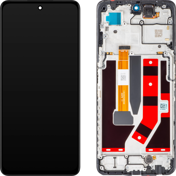 Display mit Touchscreen OnePlus Nord CE 3 Lite / Nord N30, mit Rahmen, Grau (Chromatic Gray), Service Pack 1001100068
