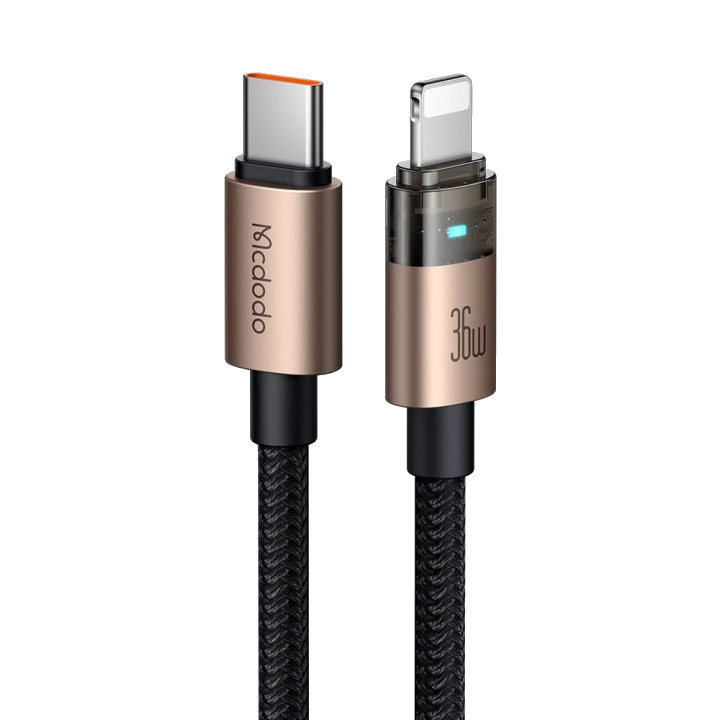 Daten- und Ladekabel USB-C - Lightning McDodo CA-6941, 36W, 1.2m, Gold