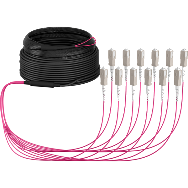 Trunkkabel U-DQ(ZN)BH OM4 12G (1x12) SC-SC, 20m Dca LSZH