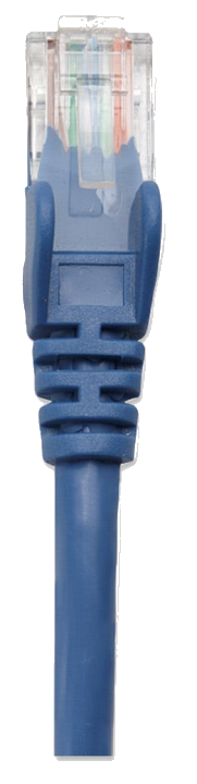 Patchkabel RJ45 U/UTP Cat5e (0,5 m) blau Hebelschutz
