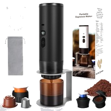 Tragbare Espressomaschine Camping Angeln Reise Kapsel Kaffeemaschine Kabellos DH