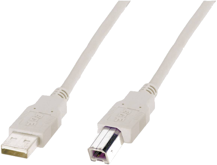 DIGITUS USB 2.0 Anschlusskabel Typ A -B St/St 1.8m beige