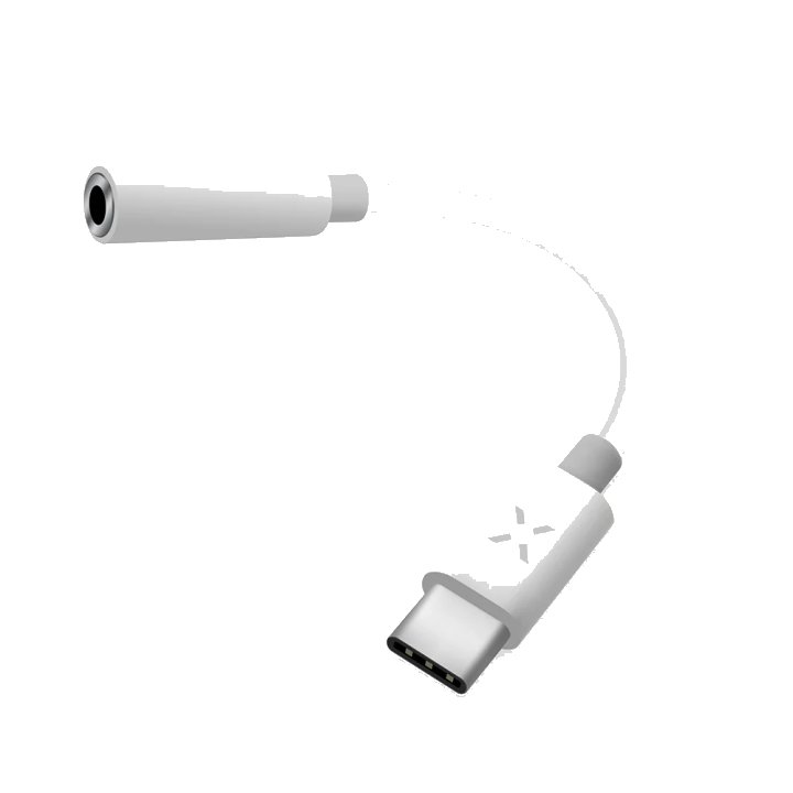 Audio-Adapter USB-C - 3.5mm Fixed, Weiß