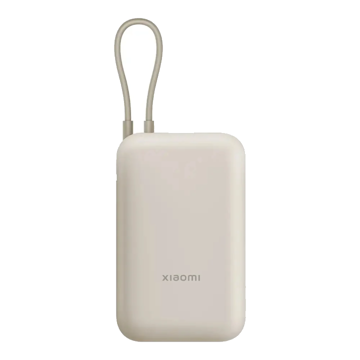 Externe Batterie Xiaomi Pocket, 10000mAh, 22,5W, QC + PD, 1 x USB-A - 2 x USB-C, Beige BHR9072GL