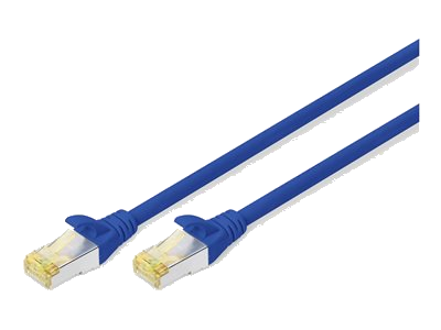 Digitus Patch-Kabel RJ-45 (M) zu RJ-45 (M) 0.5m Kupfer S/FTP Cat 6a blau (DK-1644-A-005/B)