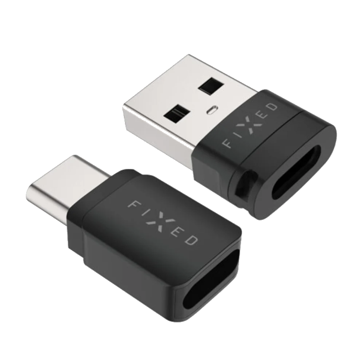 USB-Datensperradapter Fixed, USB-A / USB-C, 2in1, Schwarz