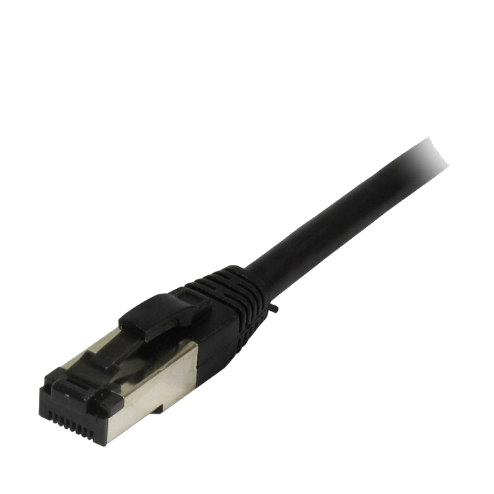 Synergy21 Patchkabel RJ45, CAT8.1 2000Mhz, 1,0m, schwarz, S-STP(S/FTP), TPE/LSZH(SuperFlex), AWG26,