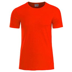 JAMES & NICHOLSON Herren T-Shirt Basic aus Bio-Baumwolle, rot, S