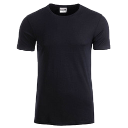 JAMES & NICHOLSON Herren T-Shirt Basic aus Bio-Baumwolle, schwarz, S