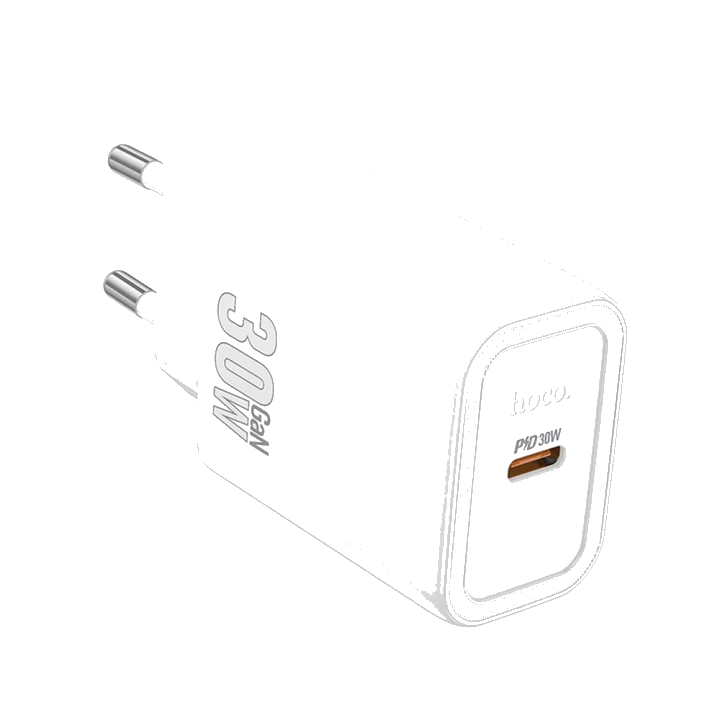 Netzladegerät HOCO N62, 30W, 3A, 1 x USB-C, Weiß