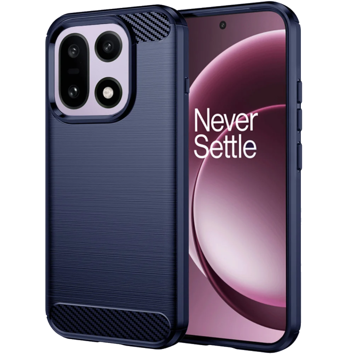 Hülle für OnePlus 15, Techsuit, Carbon, Blau