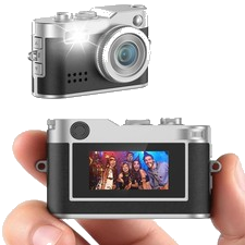 2MP Minidigitalkamera Vintage 1080P FHD Kleine Retro Digitalkamera Daumenkamera