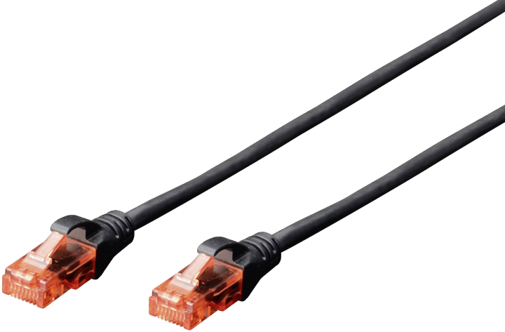 Digitus Patch-Kabel RJ-45 (M) zu RJ-45 (M) 3m CCA U/UTP Cat 6 schwarz (DK-1612-030/BL)
