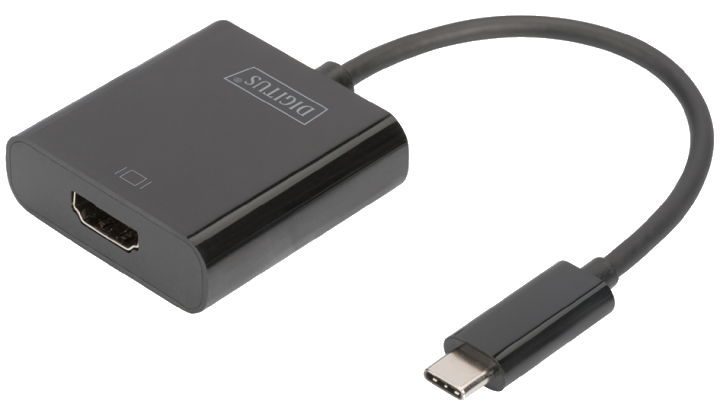 DIGITUS Adapter USB3.0/C -> HDMI 4K 19.5cm schwarz
