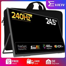 EVICIV 240Hz Monitor, 24,5 Zoll Tragbarer Mobiler IPS Bildschirm FHD 1920*1080 A