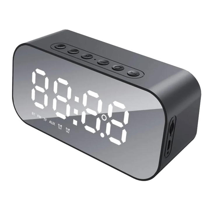 Digitaluhr HAVIT M3 mit Bluetooth-Lautsprecher, Schwarz