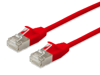 Equip Cat.6A F/FTP Slim-Patchkabel, 0.5m, Rot