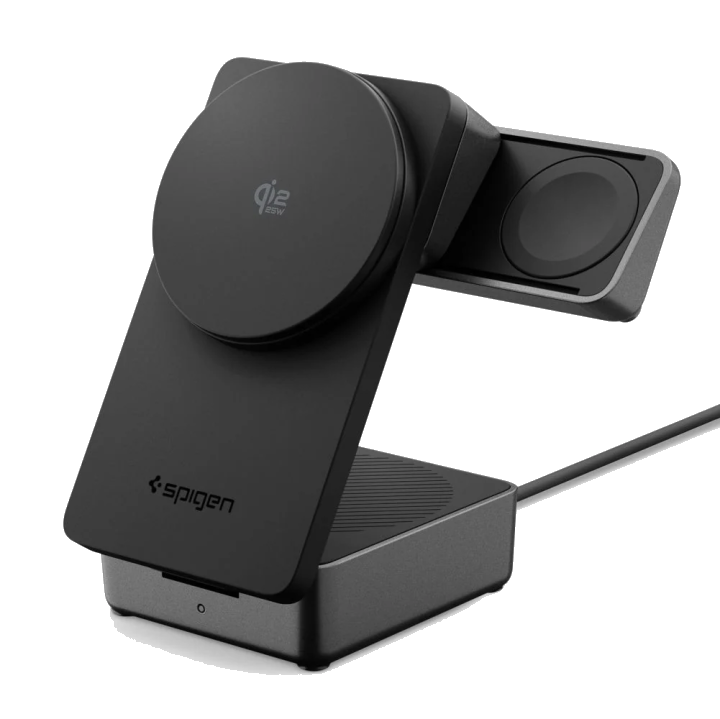 Drahtloses Netzladegerät Spigen EF323MQ Essential 3in1, 25W, Schwarz ACH10398