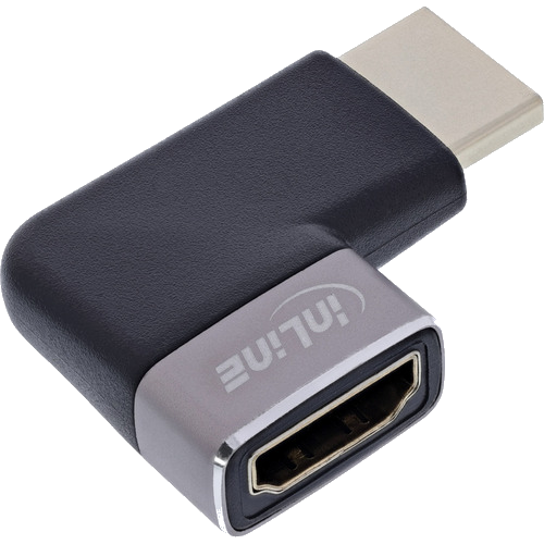 InLine® HDMI Adapter, HDMI A Stecker / Buchse, 90� rechts, 8K UHD