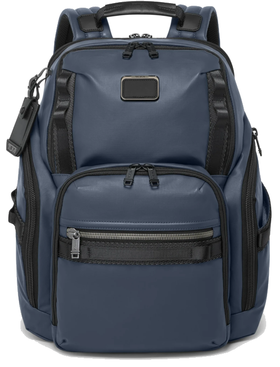 Tumi Alpha Bravo Search Rucksack Navy Coated Canvas