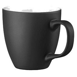 Porzellantasse Lorena, 450 ml, schwarz
