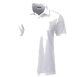 JAMES & NICHOLSON Herren Poloshirt Basic Bio BW, weiß, S