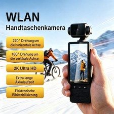 Tragbare 2K Ultra HD Action Pocket Kamera 180 drehbare Vlog WiFi Sport Kamera