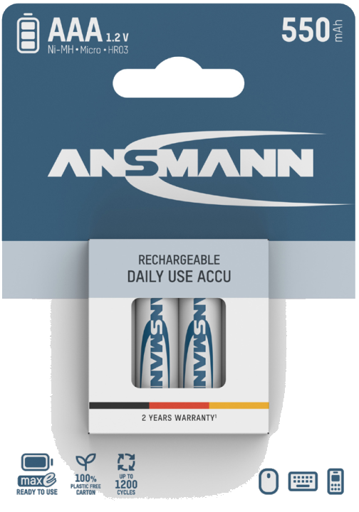 ANSMANN Akkus Micro AAA 1.2 V